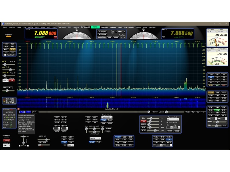 SWR Plotter Display (up to 5 runs per band and Antenna)